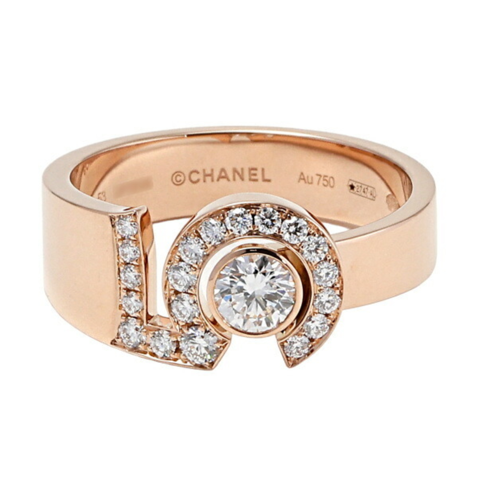 Chanel Eternal K18BG K18 Beige Gold Ring D