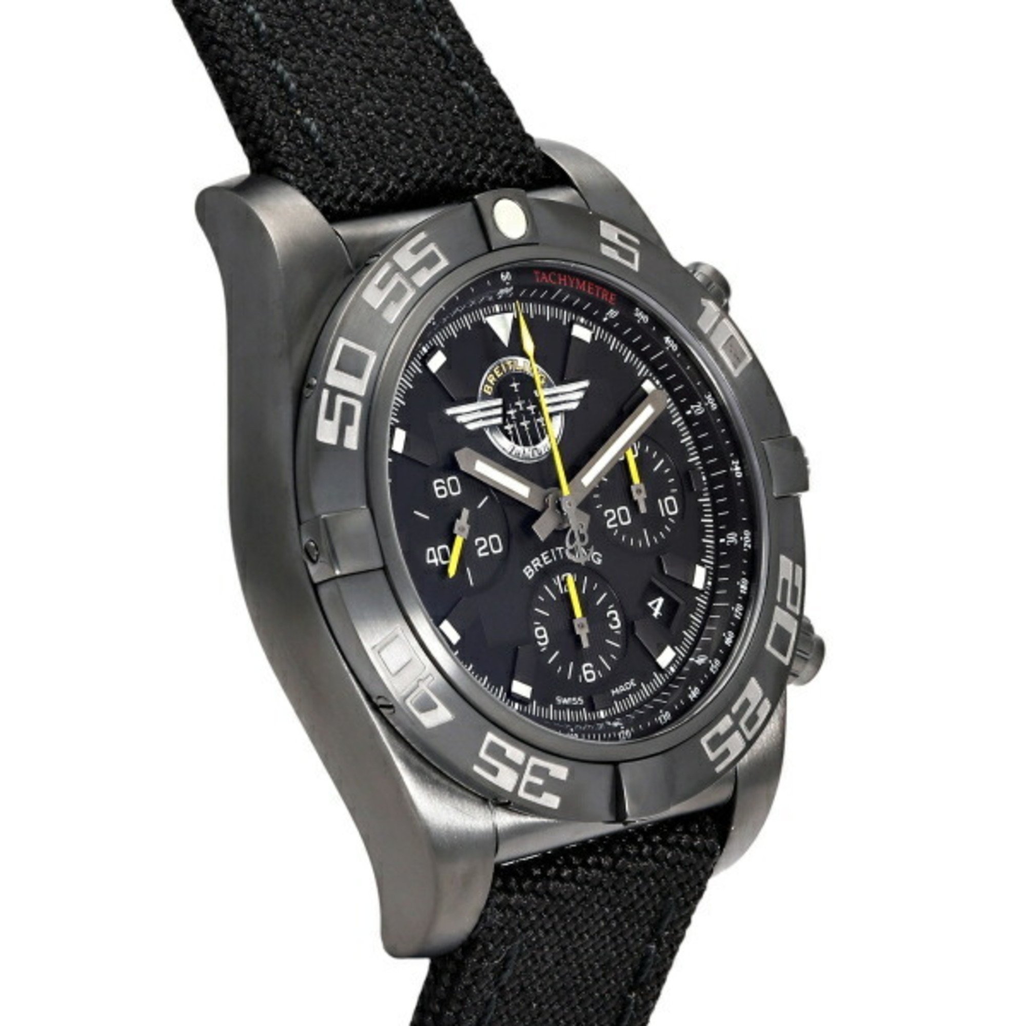 BREITLING Chronomat 44 Black Steel Jet Team Limited Edition to 500 pieces worldwide MB01109L/BD48 Dial Men's Watch