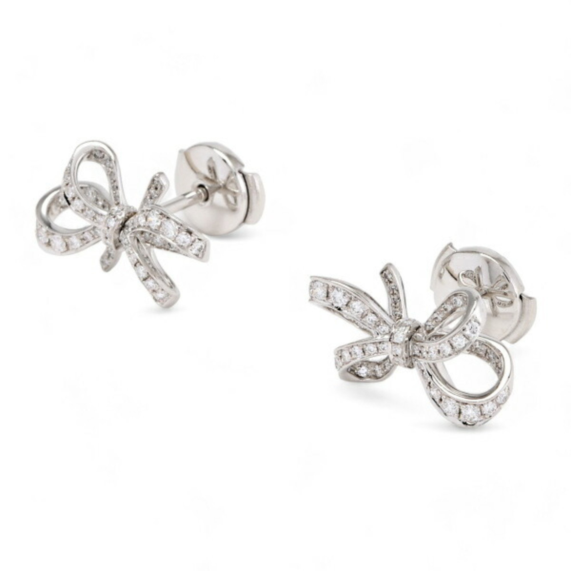 Tiffany Bow PT950 Earrings