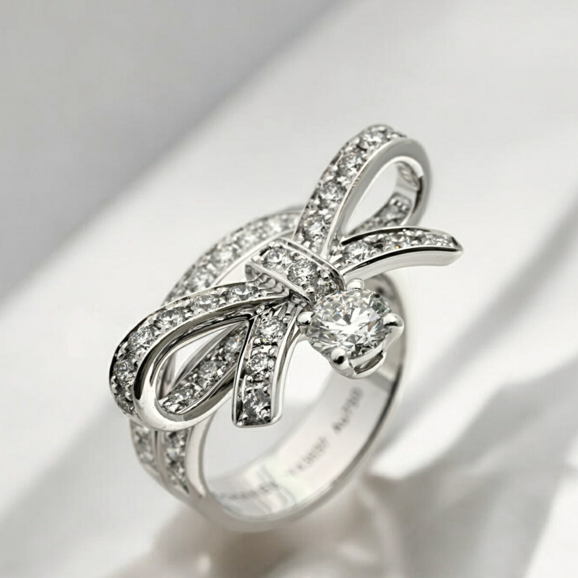 Chanel Ruban de K18WG White Gold Ring F