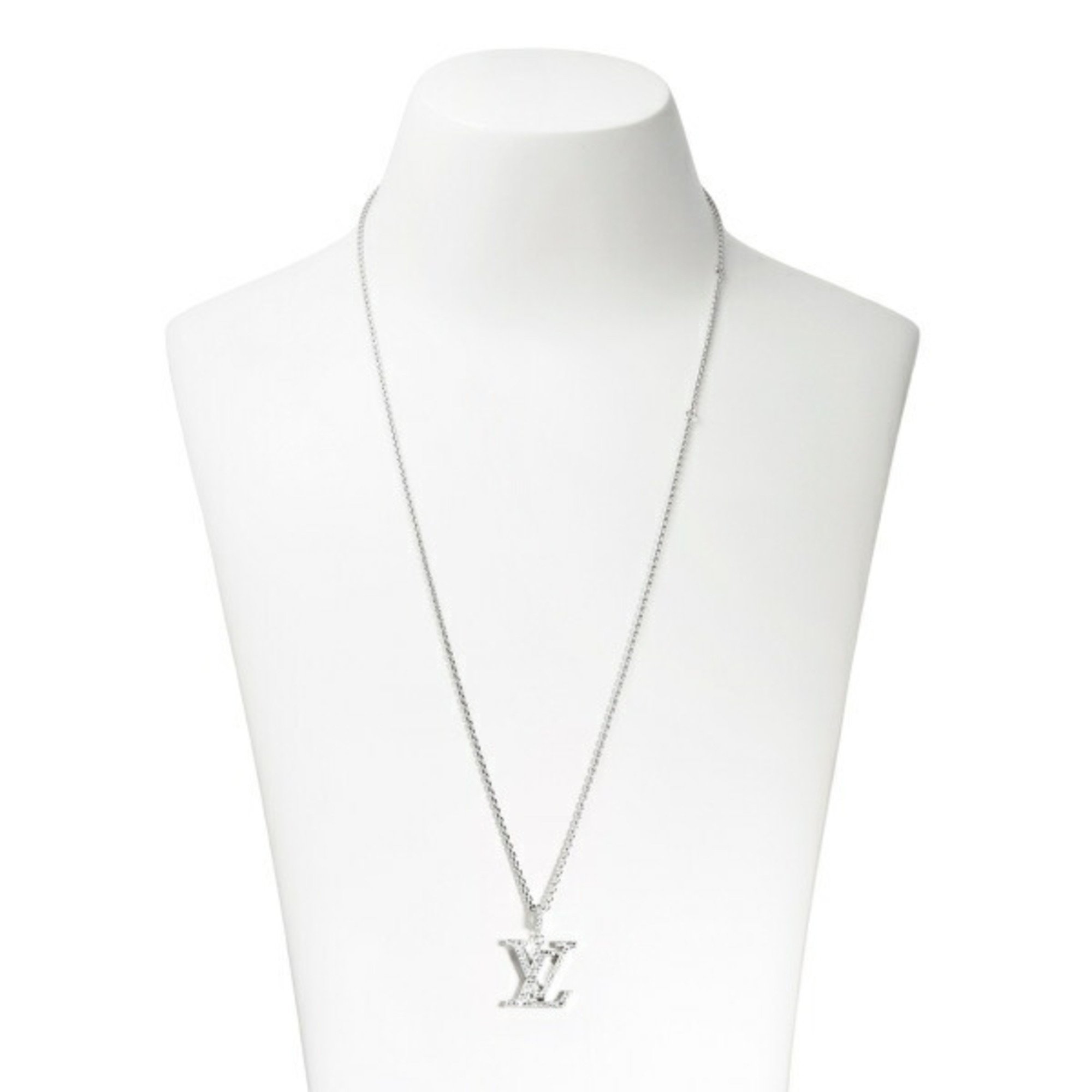 Louis Vuitton Pendant LV GM K18WG White Gold Necklace