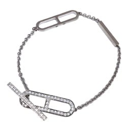 HERMES Chaine d'Ancre Ever SH K18WG Bracelet Accessory White Gold Diamond Women Men