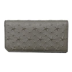 JIMMY CHOO Jimmy Choo Long Wallet Cooper Leather Grey Bi-fold COOPER Men's