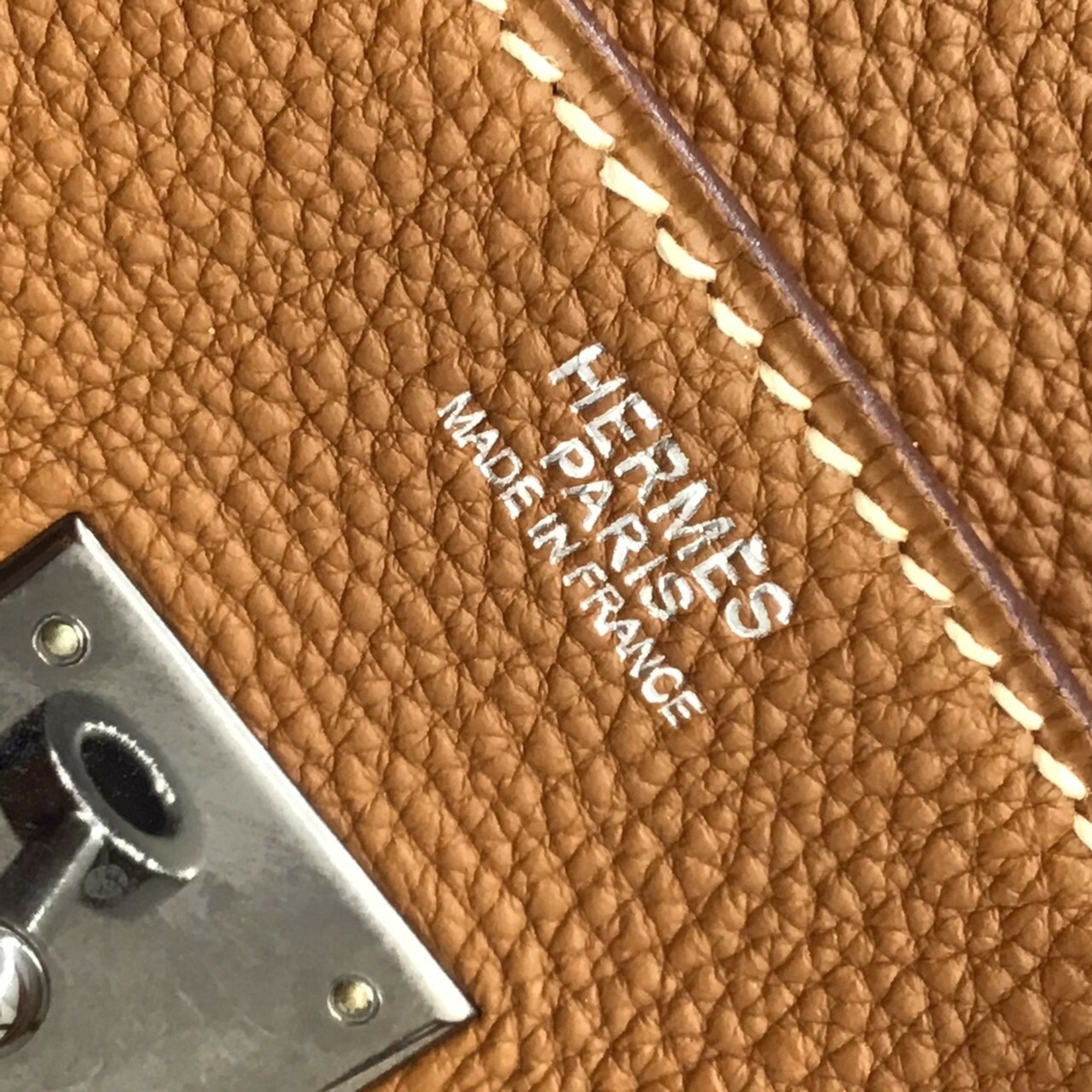 HERMES Hermes Birkin 30 Togo Gold Orange Ruthenium hardware J stamp 2006 Bicolor Handbag Bag Women's Men's