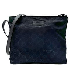 GUCCI GG Supreme 314529 Shoulder Bag Leather Nylon Black Women's Men's