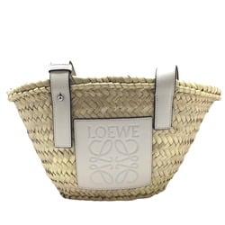 LOEWE Anagram Basket Bag Small Palm Leaf Calf 327.02.S93 Natural White Handbag Eco Women Men