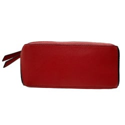 LOEWE Puzzle Handbag Shoulder Bag Calfskin Leather Red Women's