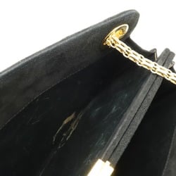 CHANEL Chanel Matelasse Chain Bag Handbag Shoulder Suede Black