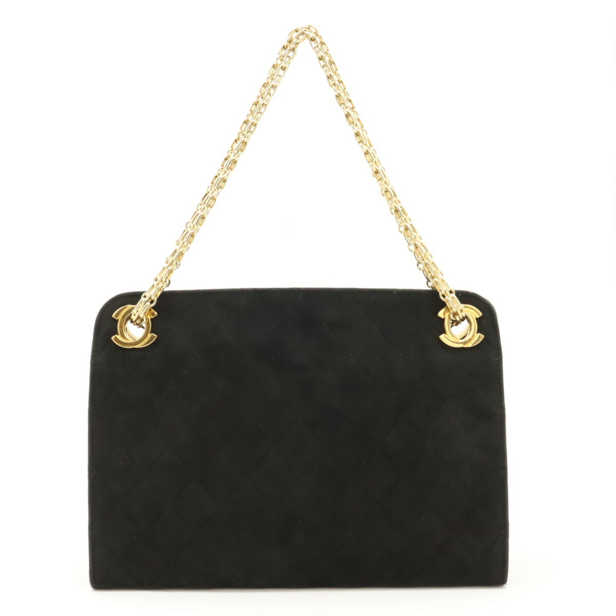 CHANEL Chanel Matelasse Chain Bag Handbag Shoulder Suede Black