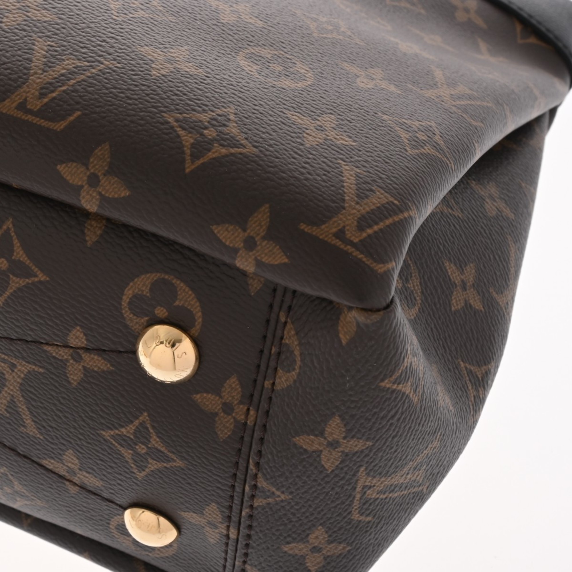 LOUIS VUITTON Louis Vuitton Monogram Pallas Shopper Black M51198 Women's Canvas Tote Bag