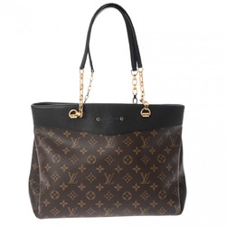 LOUIS VUITTON Louis Vuitton Monogram Pallas Shopper Black M51198 Women's Canvas Tote Bag