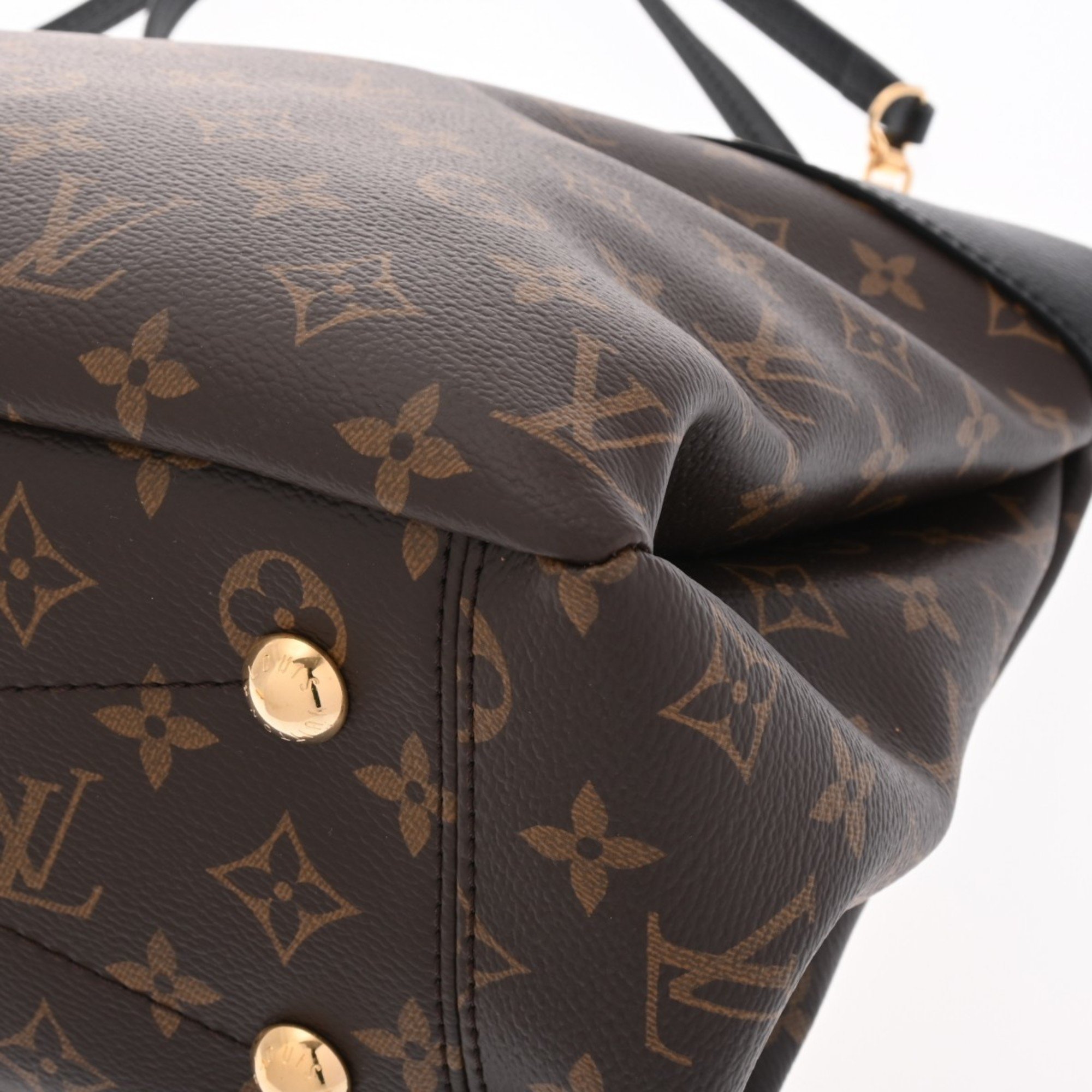 LOUIS VUITTON Louis Vuitton Monogram Pallas Shopper Black M51198 Women's Canvas Tote Bag