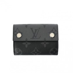 LOUIS VUITTON Louis Vuitton Monogram Eclipse Discovery Compact Wallet Black Grey M45417 Men's Tri-fold