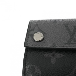 LOUIS VUITTON Louis Vuitton Monogram Eclipse Discovery Compact Wallet Black Grey M45417 Men's Tri-fold