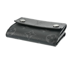 LOUIS VUITTON Louis Vuitton Monogram Eclipse Discovery Compact Wallet Black Grey M45417 Men's Tri-fold