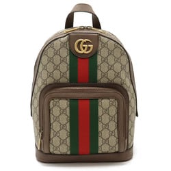 GUCCI Ophidia GG Supreme Small Backpack Rucksack Sherry Line PVC Beige Mocha Brown 547965