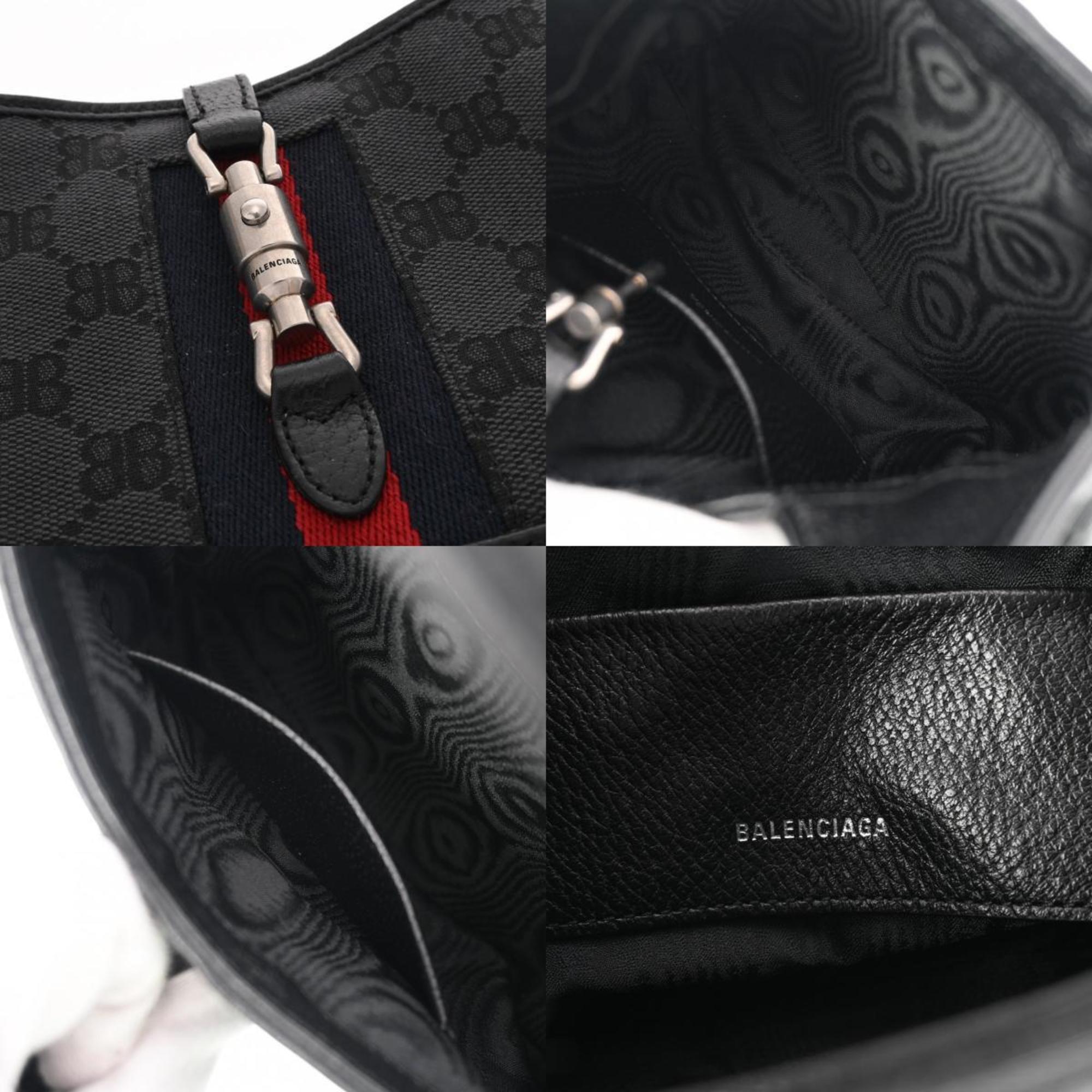 GUCCI Gucci Balenciaga collaboration The Hacker Project Jackie black 680132 women's calfskin shoulder bag