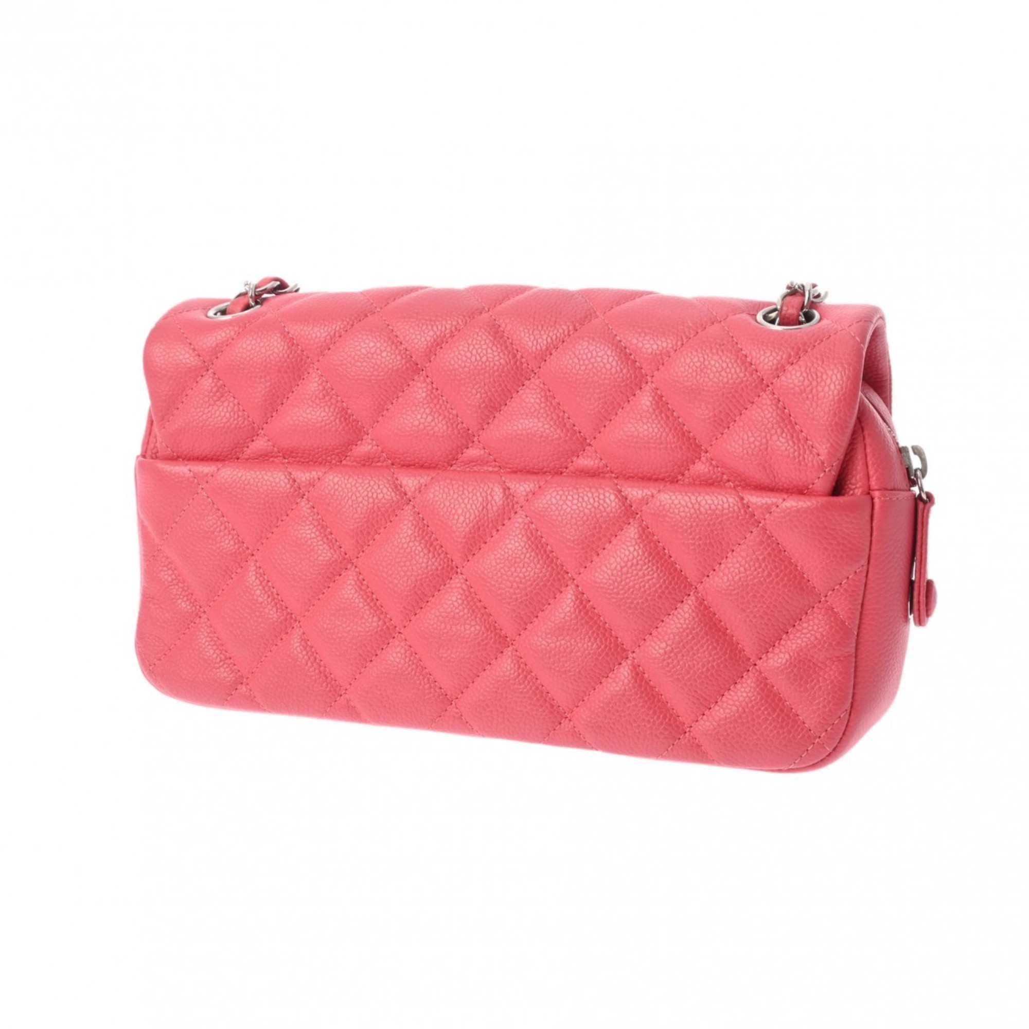 CHANEL Chanel Matelasse Diana 25cm Chain Shoulder Pink A01165 Women's Caviar Skin Bag