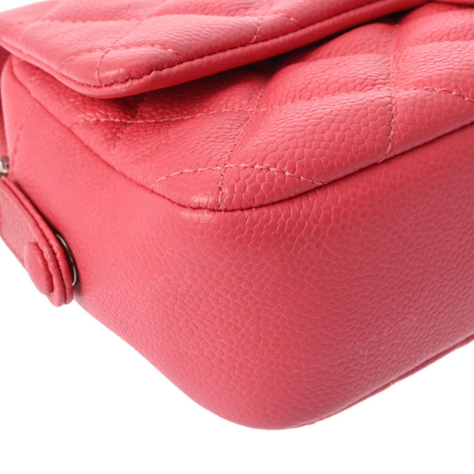 CHANEL Chanel Matelasse Diana 25cm Chain Shoulder Pink A01165 Women's Caviar Skin Bag