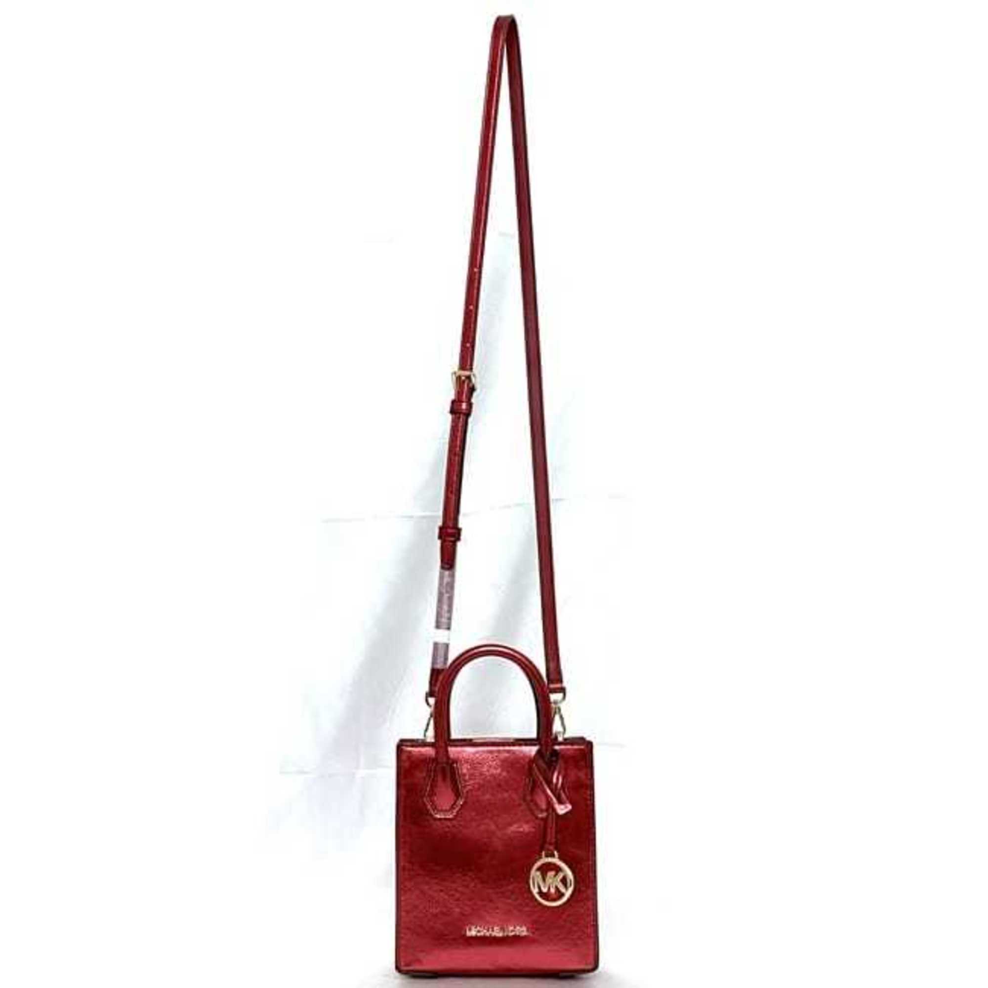 Michael Kors 2way Bag ec-20996 Red 35H3GMPC0M Shoulder Leather MICHANEL KORS MK Women's