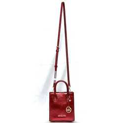 Michael Kors 2way Bag ec-20996 Red 35H3GMPC0M Shoulder Leather MICHANEL KORS MK Women's