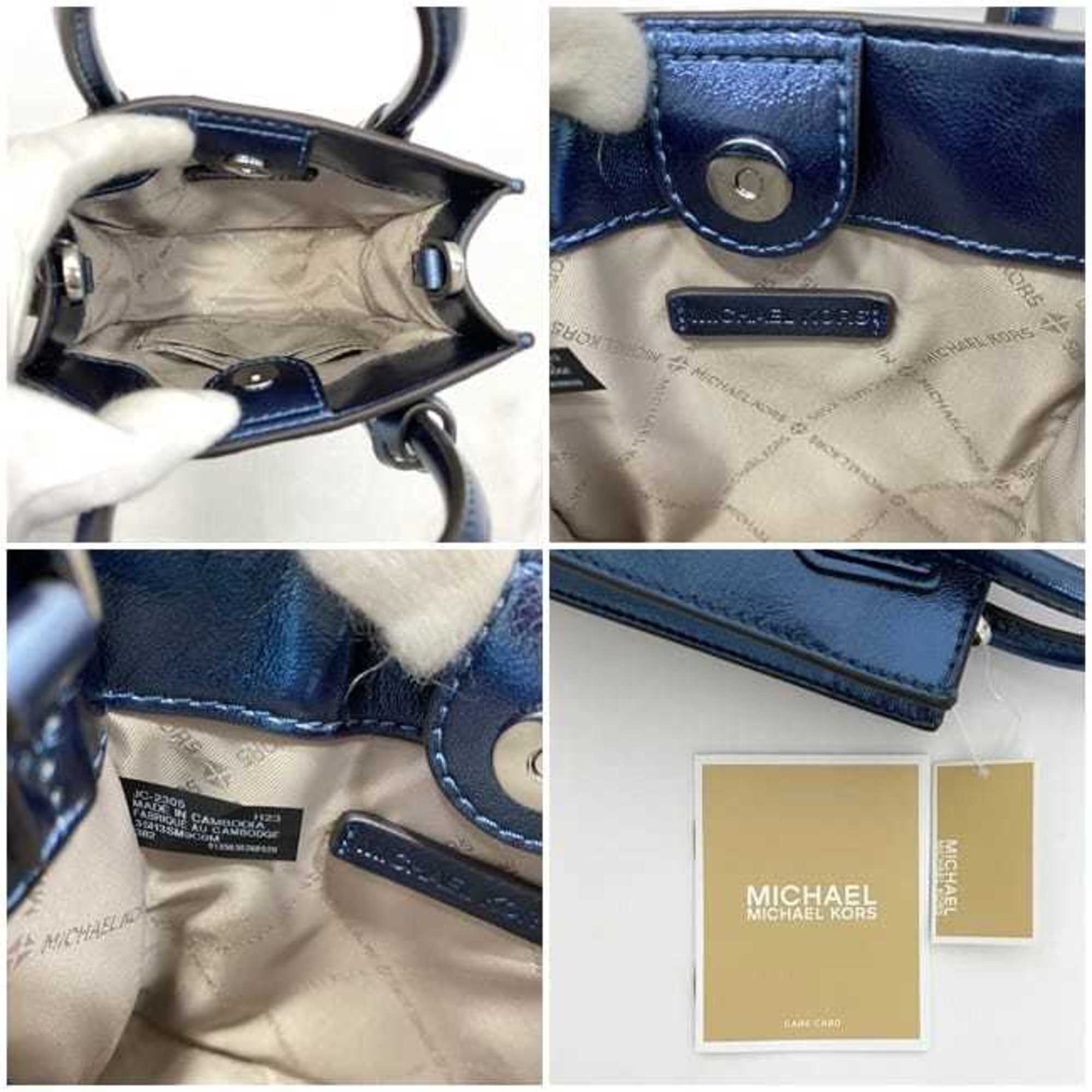 Michael Kors 2-way bag ec-20997 Blue 35H3GMPC0M Shoulder Leather MICHANEL KORS Bag MK Women's