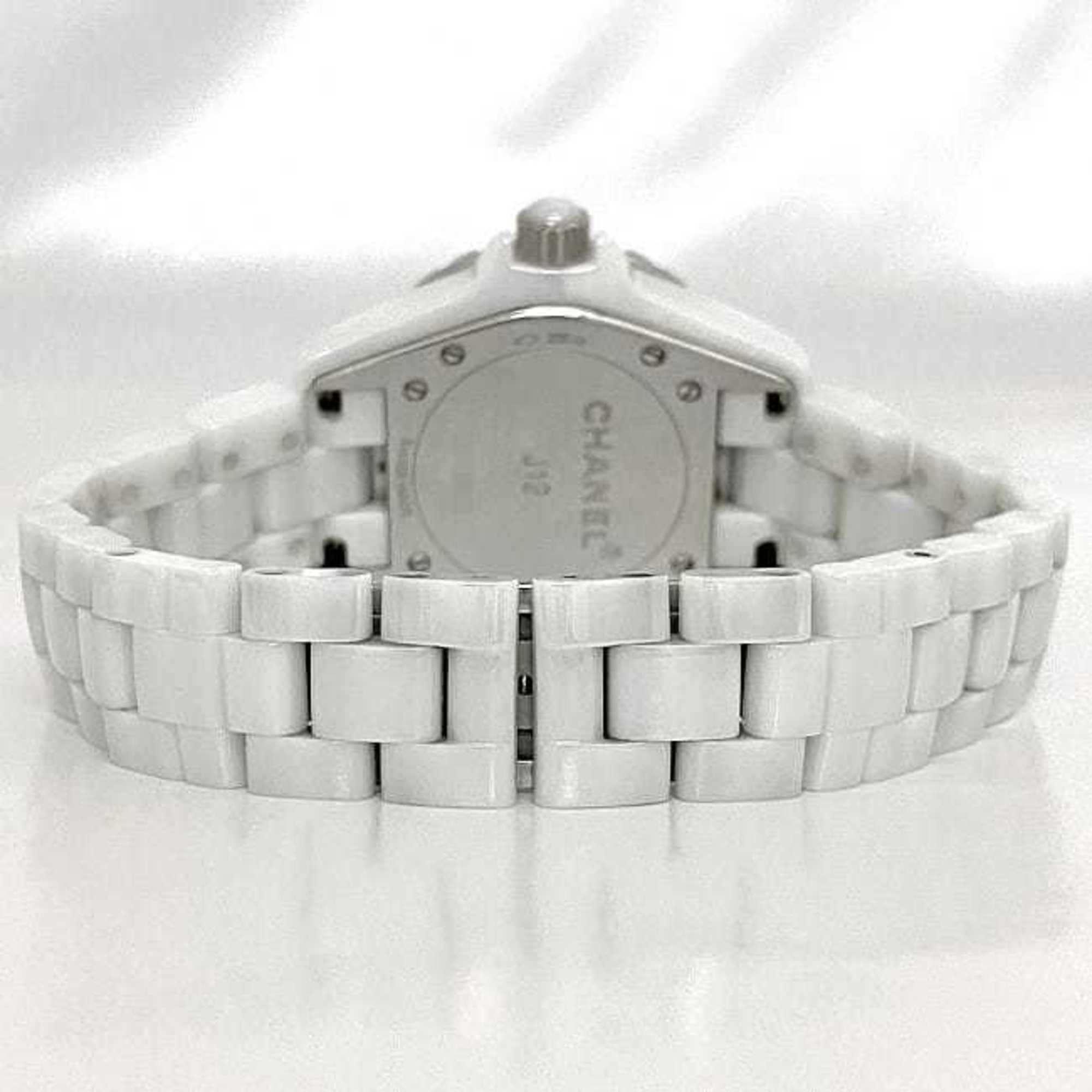 Chanel Watch J12 White H0968 Women's 34mm Ceramic SS Quartz O.E. CHANEL Battery Operated