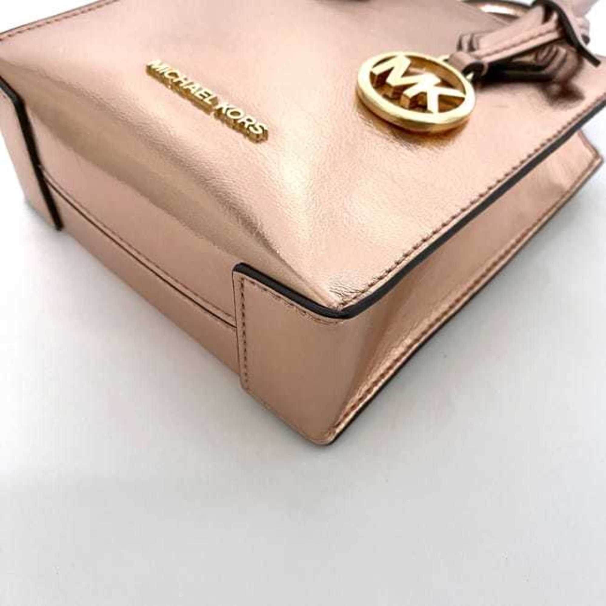 Michael Kors 2way Bag ec-20998 Pink Gold 35H3GMPC0M Shoulder Leather MICHANEL KORS MK Women's