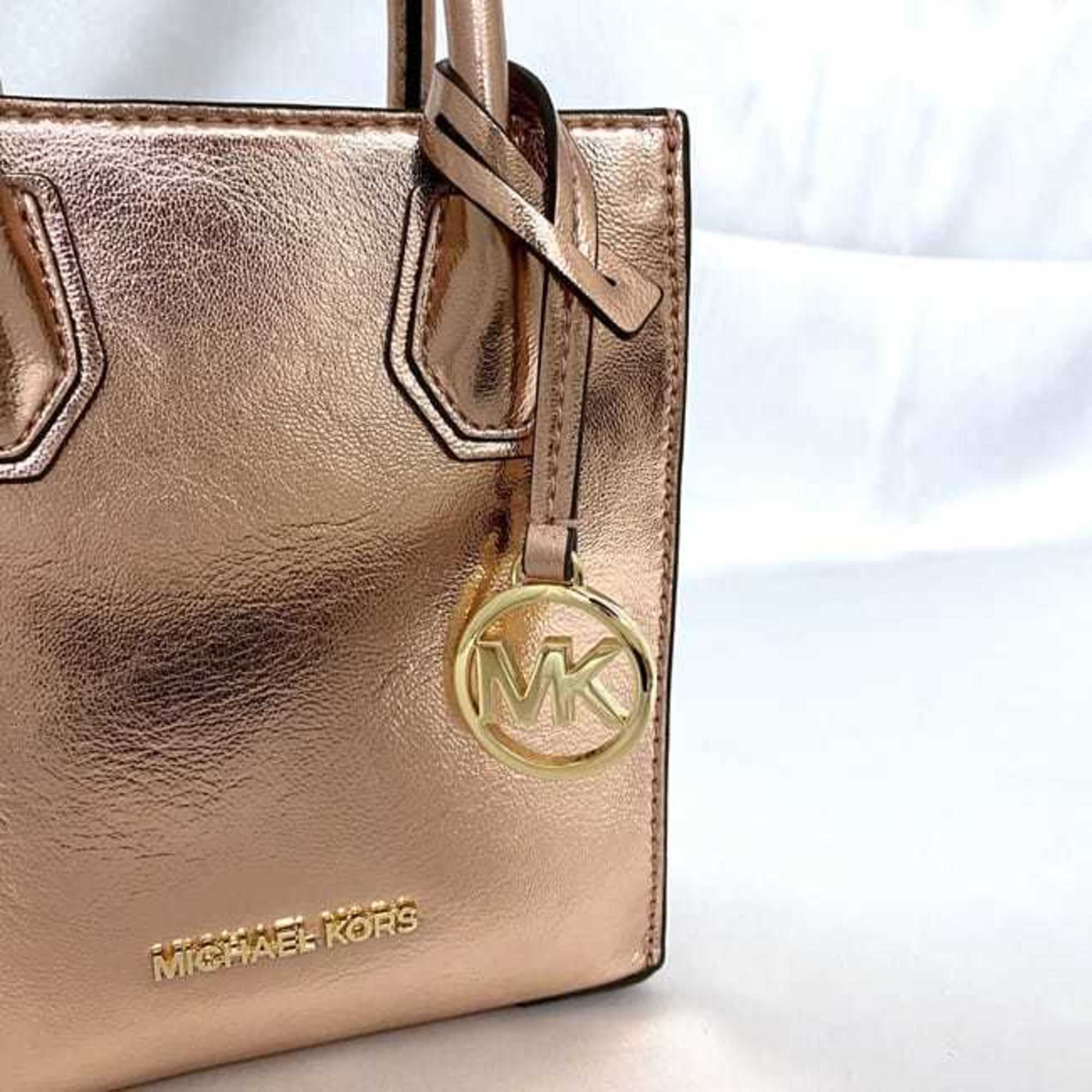 Michael Kors 2way Bag ec-20998 Pink Gold 35H3GMPC0M Shoulder Leather MICHANEL KORS MK Women's