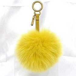 Fendi Bag Charm ec-20971 Yellow Fur GP FENDI Key Ring Holder Men's Women's Accessories