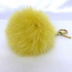 Fendi Bag Charm ec-20971 Yellow Fur GP FENDI Key Ring Holder Men's Women's Accessories