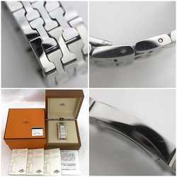 Hermes Watch H Shell Diamond Silver HH1.230 Ladies SS Quartz HERMES Dial Battery Operated 21mm