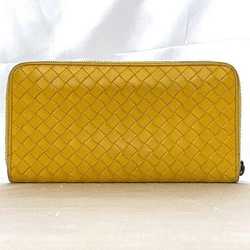 Bottega Veneta Round Long Wallet ec-21015 Yellow Intrecciato Leather BOTTEGA VENETA Women's