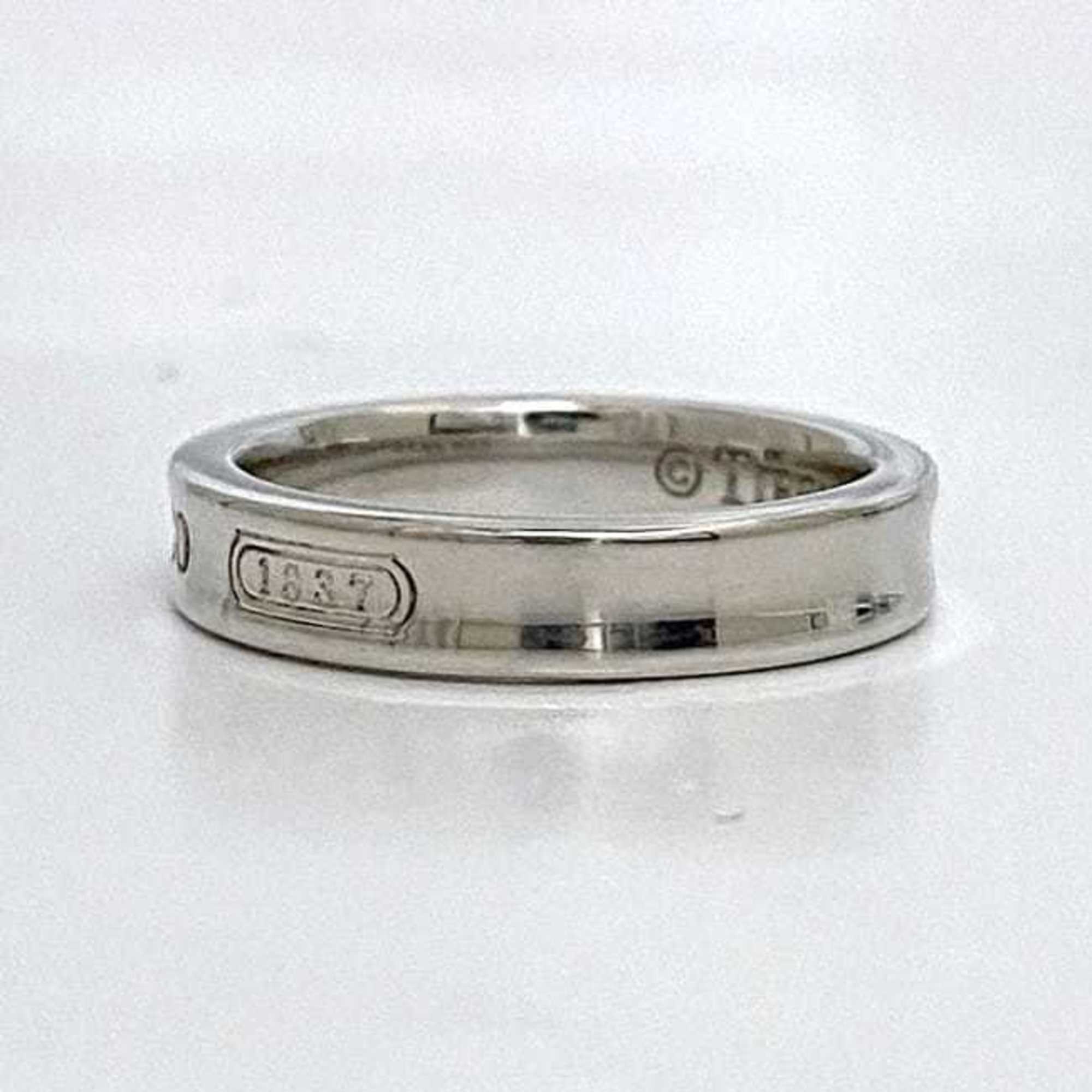 Tiffany Narrow Ring ec-20929 Silver 1837 Size 10 Ag 925 SILVER TIFFANY&Co. Engraved Ladies