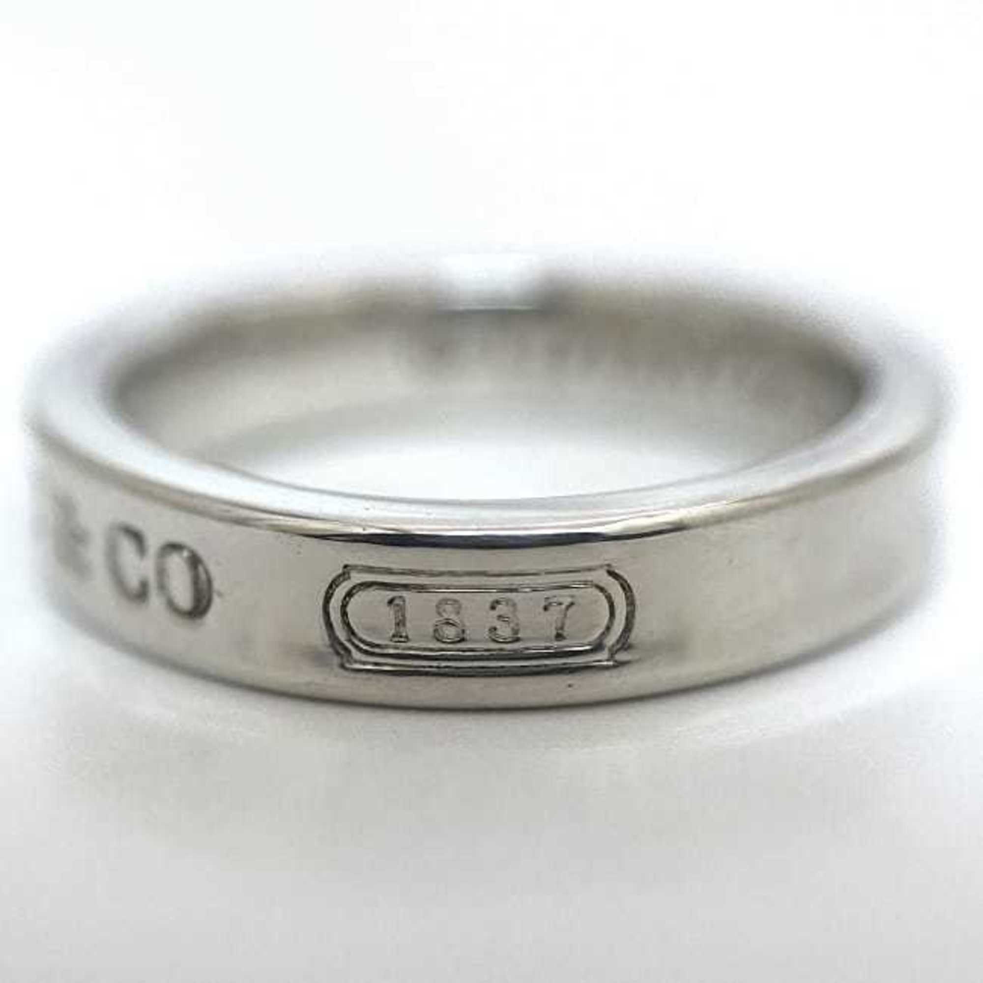 Tiffany Narrow Ring ec-20929 Silver 1837 Size 10 Ag 925 SILVER TIFFANY&Co. Engraved Ladies