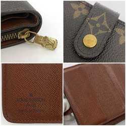 Louis Vuitton Bi-fold Wallet Compact Zip Brown Monogram M61667 Canvas MI0031 LOUIS VUITTON Unisex Men's