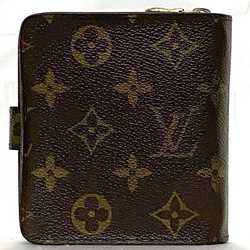 Louis Vuitton Bi-fold Wallet Compact Zip Brown Monogram M61667 Canvas MI0031 LOUIS VUITTON Unisex Men's