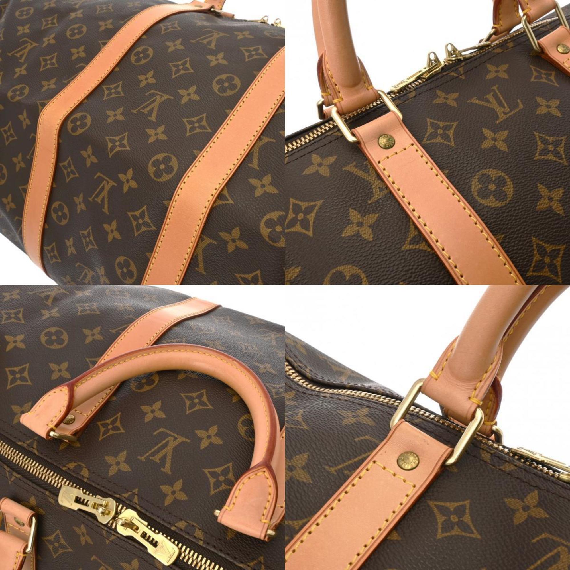 LOUIS VUITTON Louis Vuitton Monogram Keepall 55 Brown M41424 Unisex Canvas Boston Bag