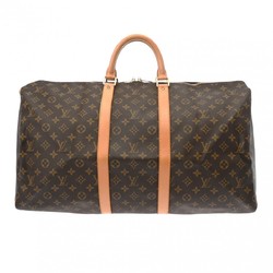 LOUIS VUITTON Louis Vuitton Monogram Keepall 55 Brown M41424 Unisex Canvas Boston Bag