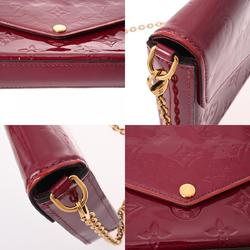 LOUIS VUITTON Vernis Pochette Felicie Shoulder Magenta M61469 Women's Monogram Clutch Bag