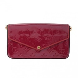 LOUIS VUITTON Vernis Pochette Felicie Shoulder Magenta M61469 Women's Monogram Clutch Bag