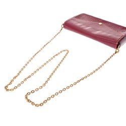 LOUIS VUITTON Vernis Pochette Felicie Shoulder Magenta M61469 Women's Monogram Clutch Bag