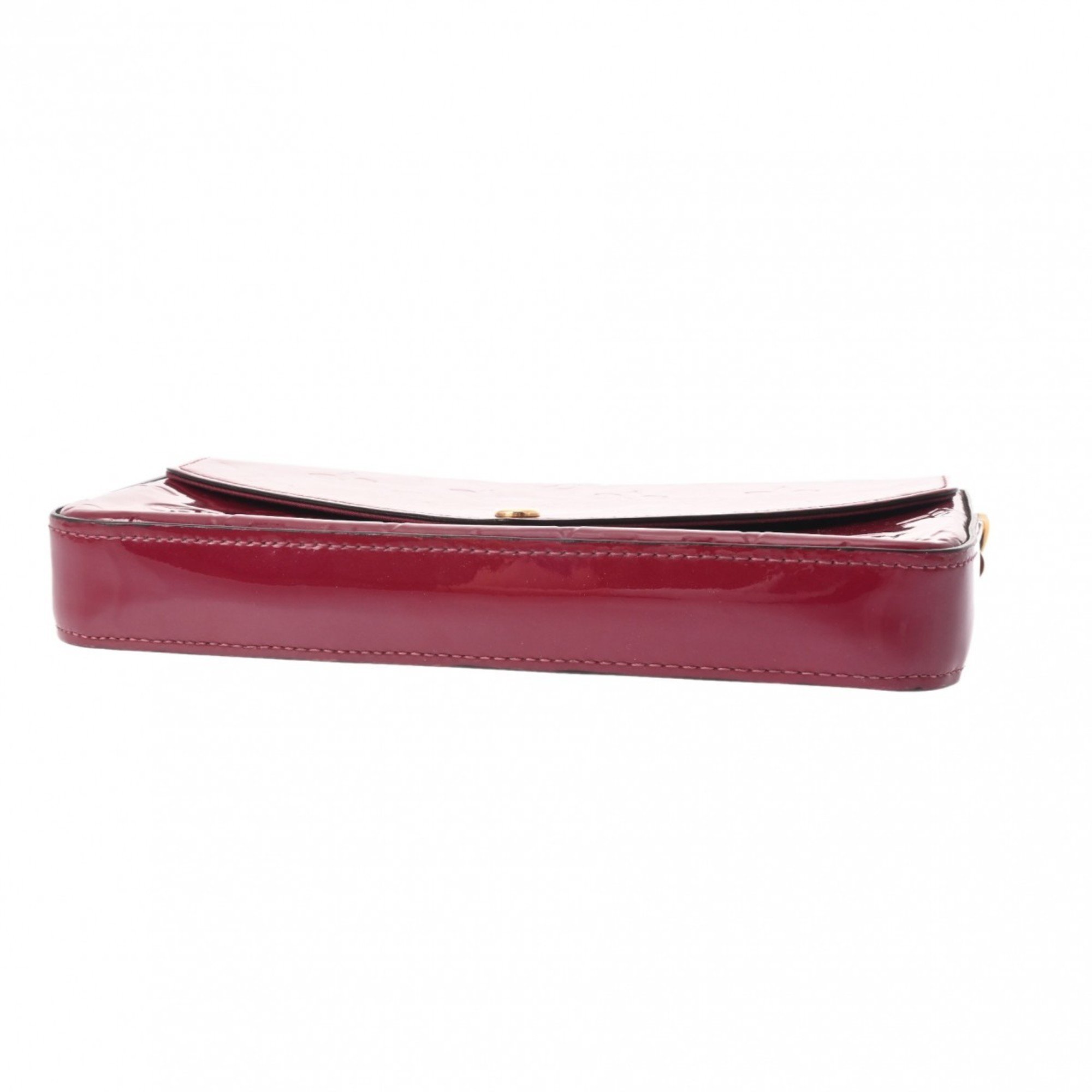 LOUIS VUITTON Vernis Pochette Felicie Shoulder Magenta M61469 Women's Monogram Clutch Bag