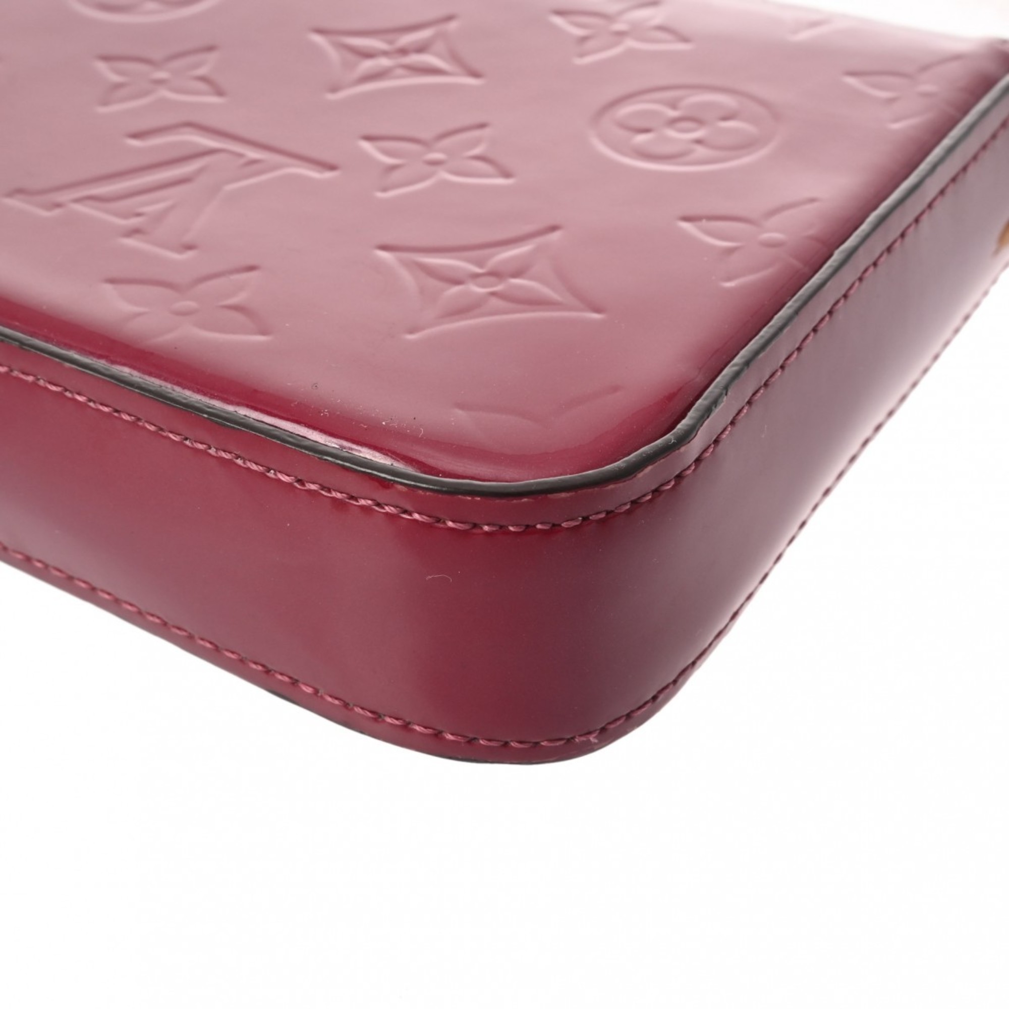 LOUIS VUITTON Vernis Pochette Felicie Shoulder Magenta M61469 Women's Monogram Clutch Bag