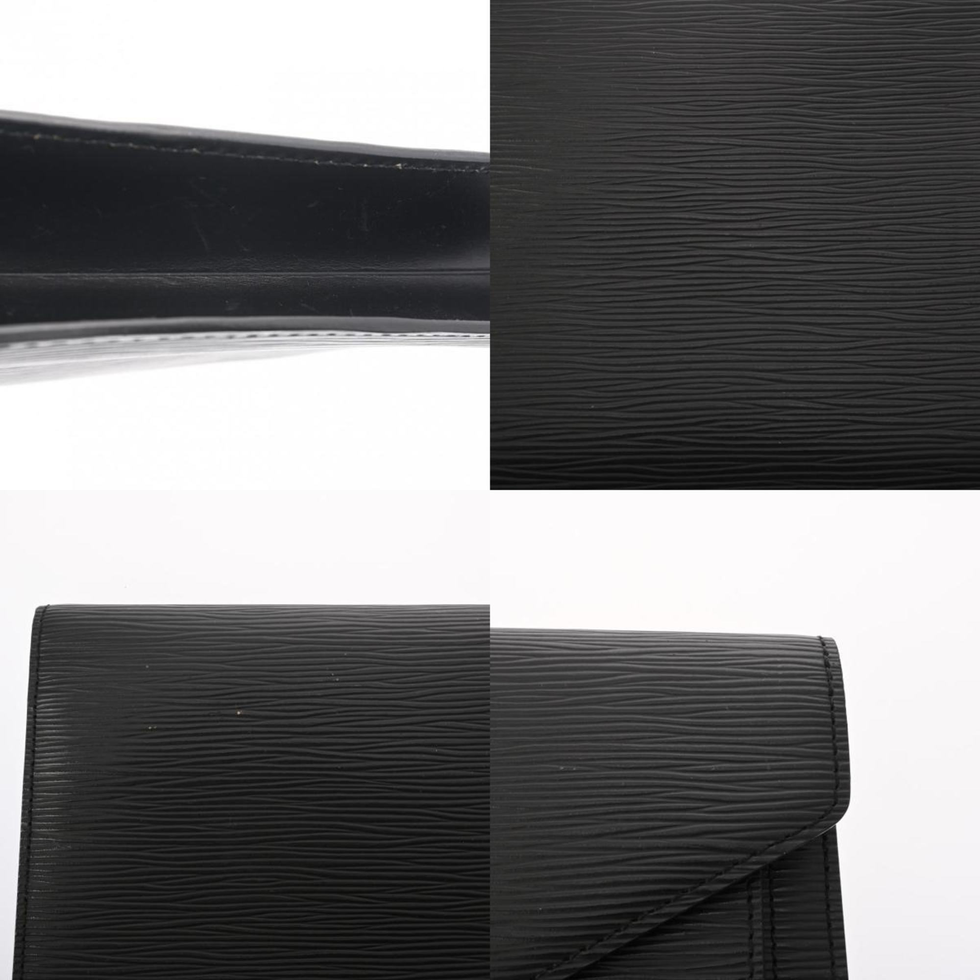 LOUIS VUITTON Louis Vuitton Epi Serie Dragonne Clutch Bag Noir M52612 Men's Leather Second