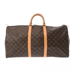 LOUIS VUITTON Louis Vuitton Monogram Keepall 55 Brown M41424 Unisex Canvas Boston Bag