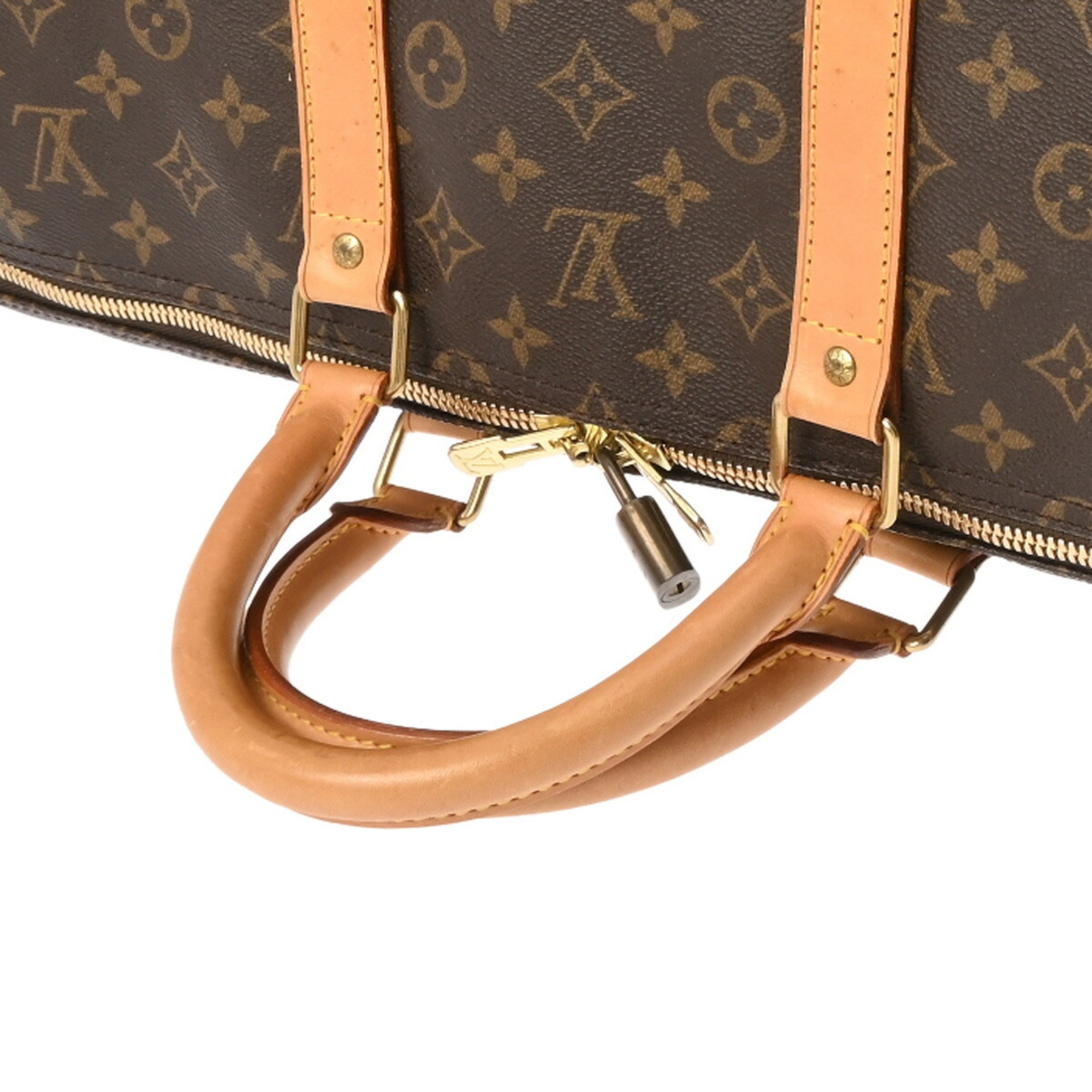 LOUIS VUITTON Louis Vuitton Monogram Keepall 55 Brown M41424 Unisex Canvas Boston Bag