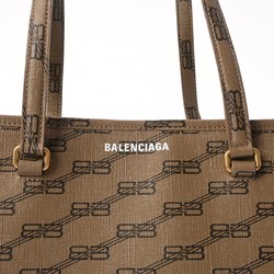 BALENCIAGA Signature Medium Shopper Bag Brown 702698 Women's PVC Handbag