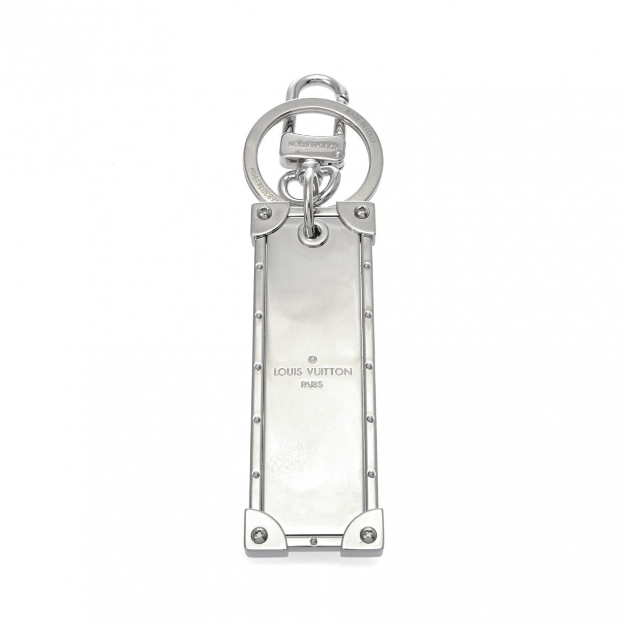 LOUIS VUITTON Louis Vuitton Portecle Marprism Keyring Silver/Blue M68303 Women's Metal Keychain