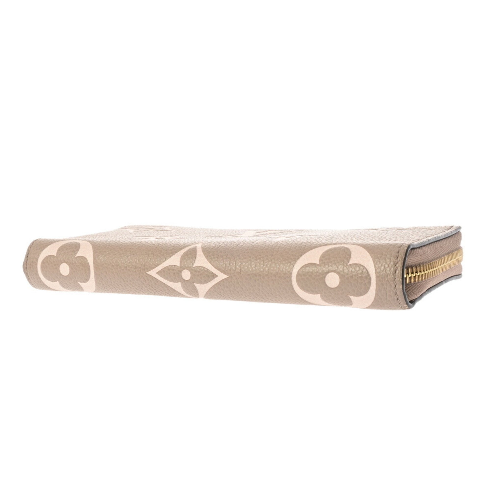 LOUIS VUITTON Louis Vuitton Monogram Empreinte Zippy Wallet Tourterelle/Creme M69794 Women's Leather Long